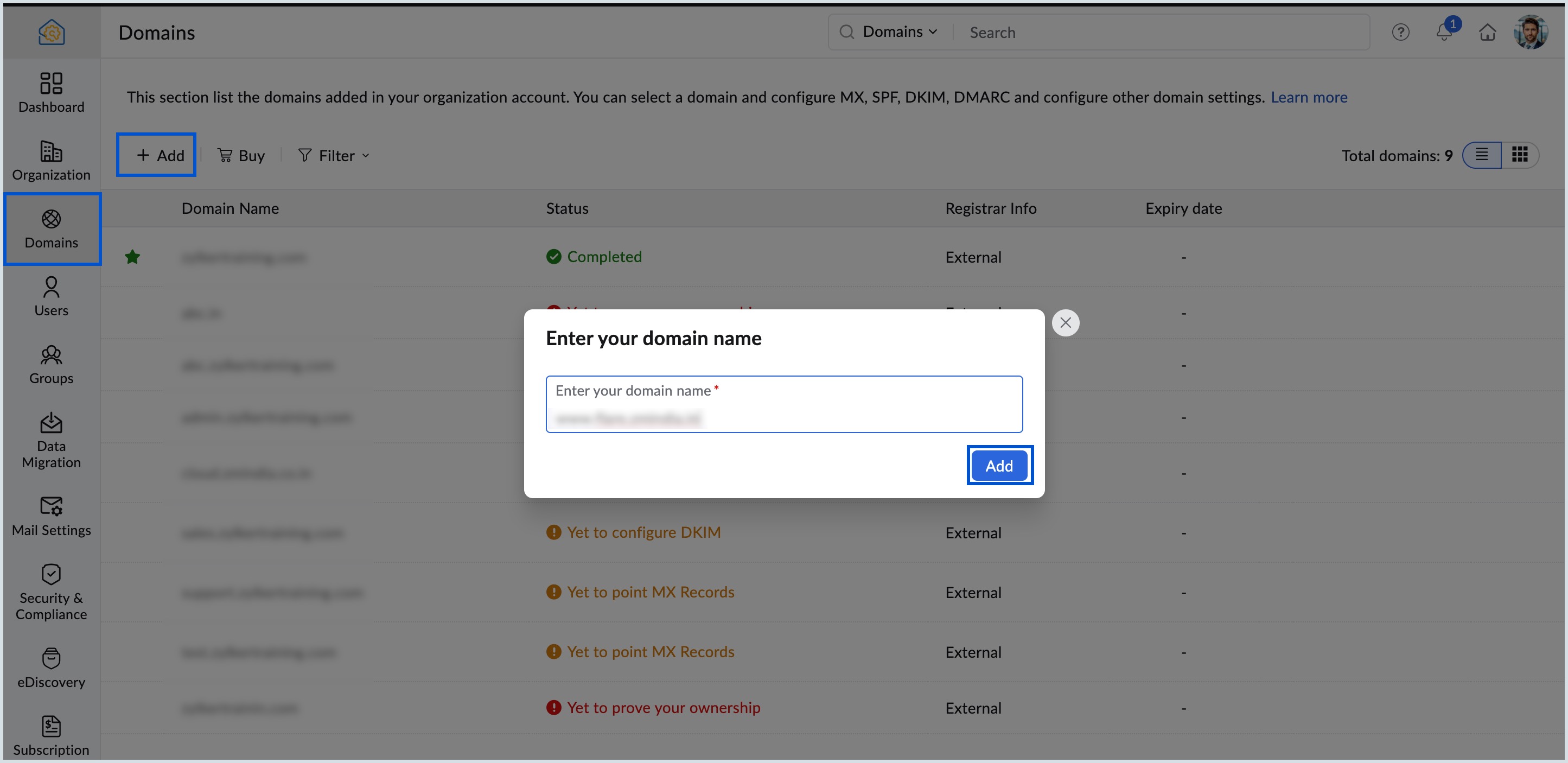 Add-domain Add-domain