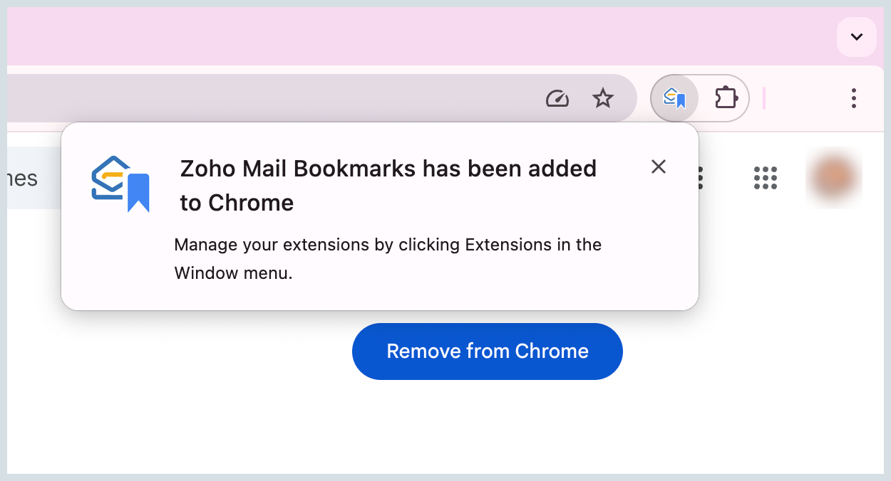 Extension added to Browser