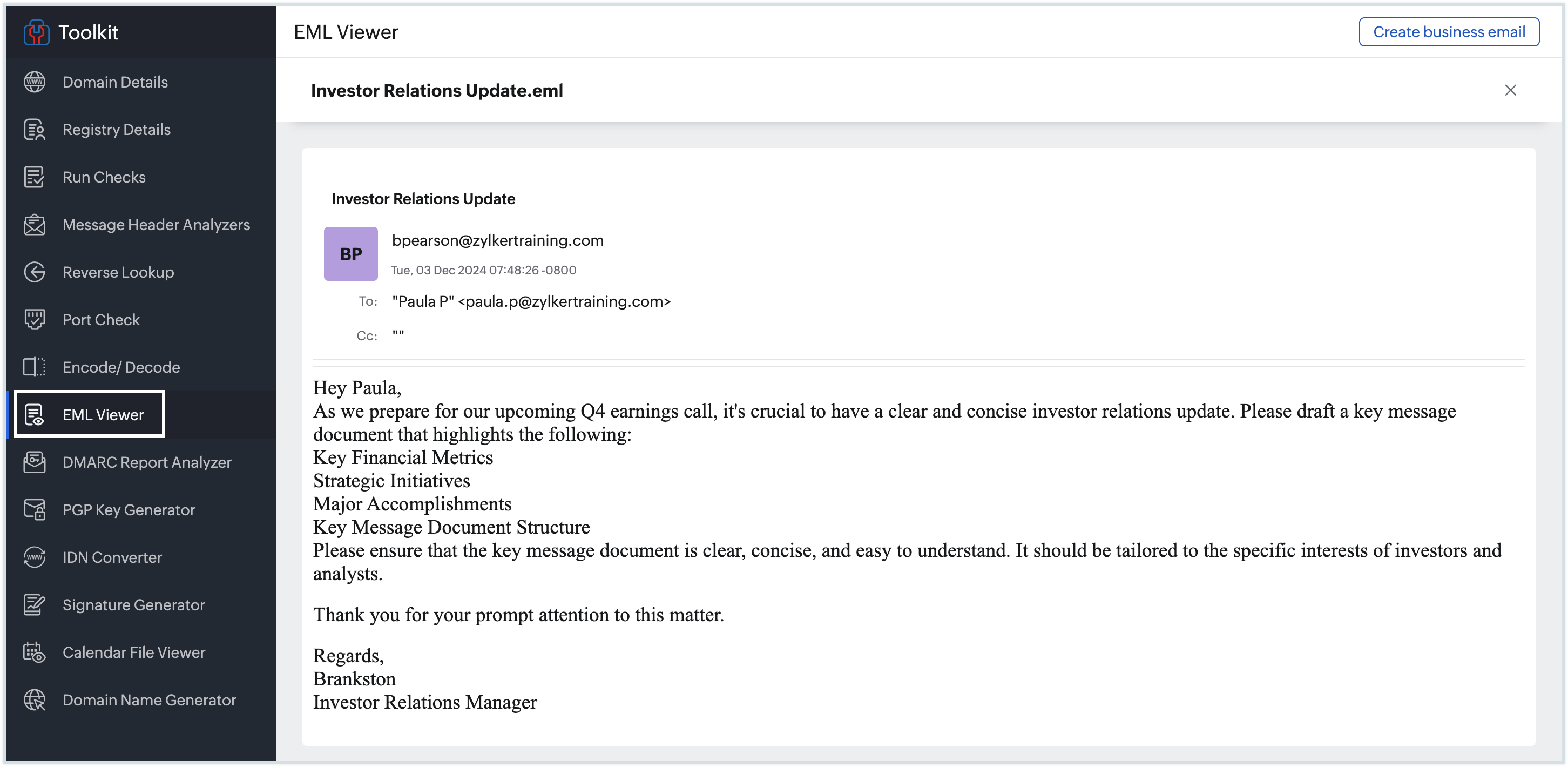 EML viewer EML viewer