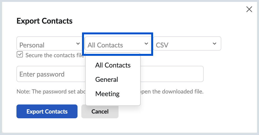 Export Contacts
