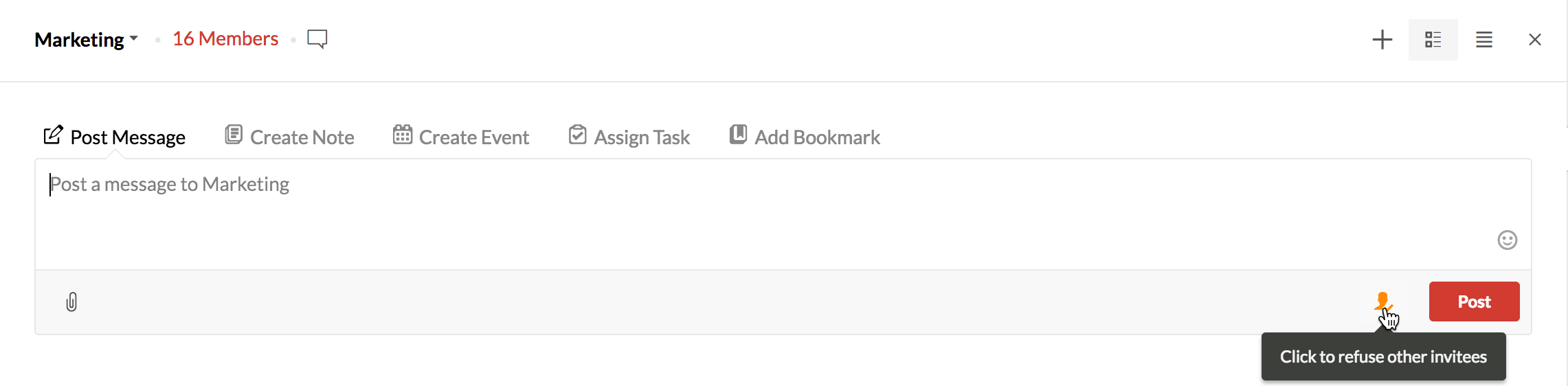 Allow/ Deny invitees