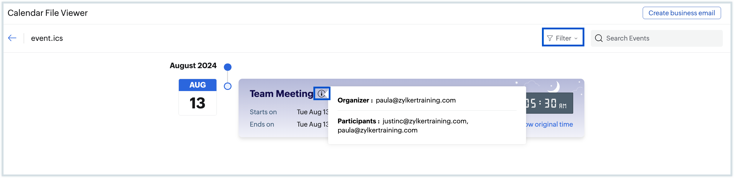 View event details View event details