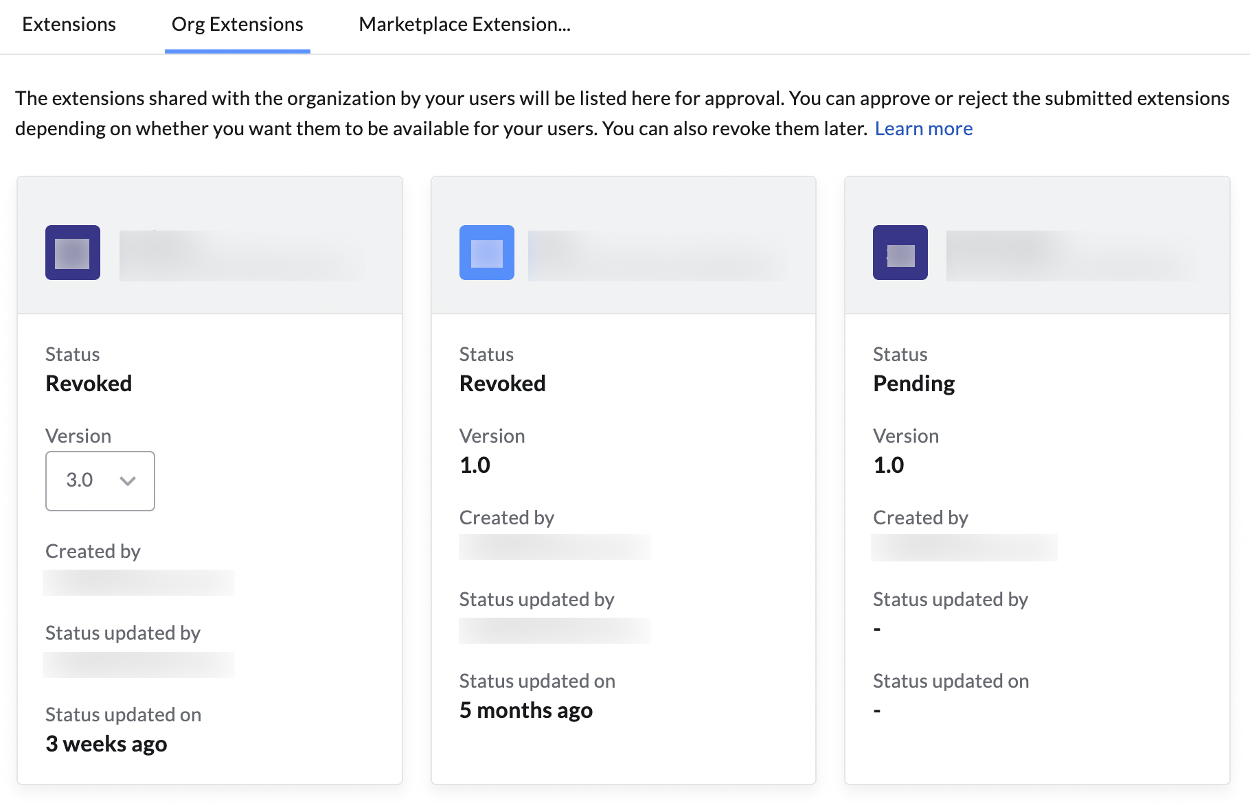 organization extensions organization extensions