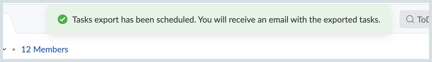 Export schedule Export schedule