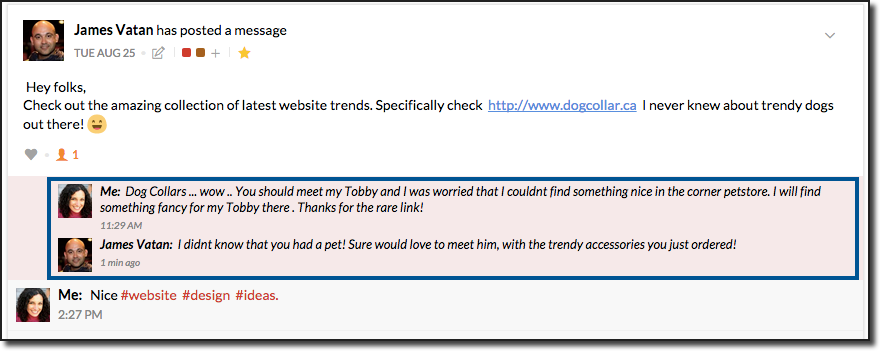 Private comments Private comments