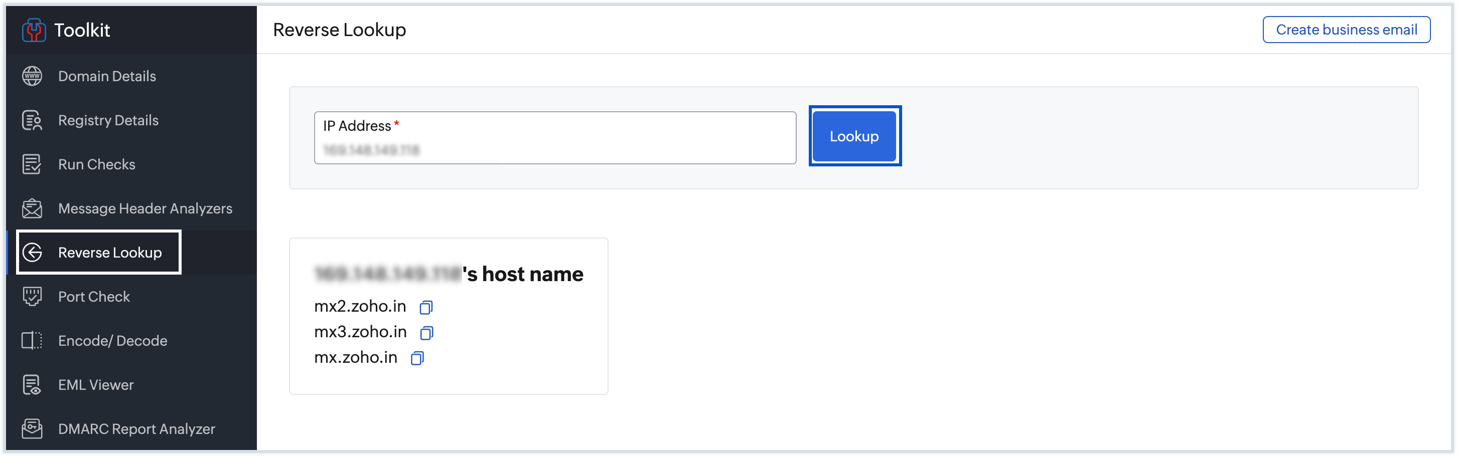 Reverse lookup Reverse lookup