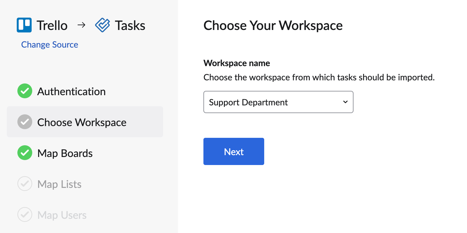 Choose Workspace Choose Workspace