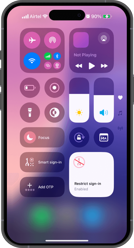Iphone ios18 Control widget