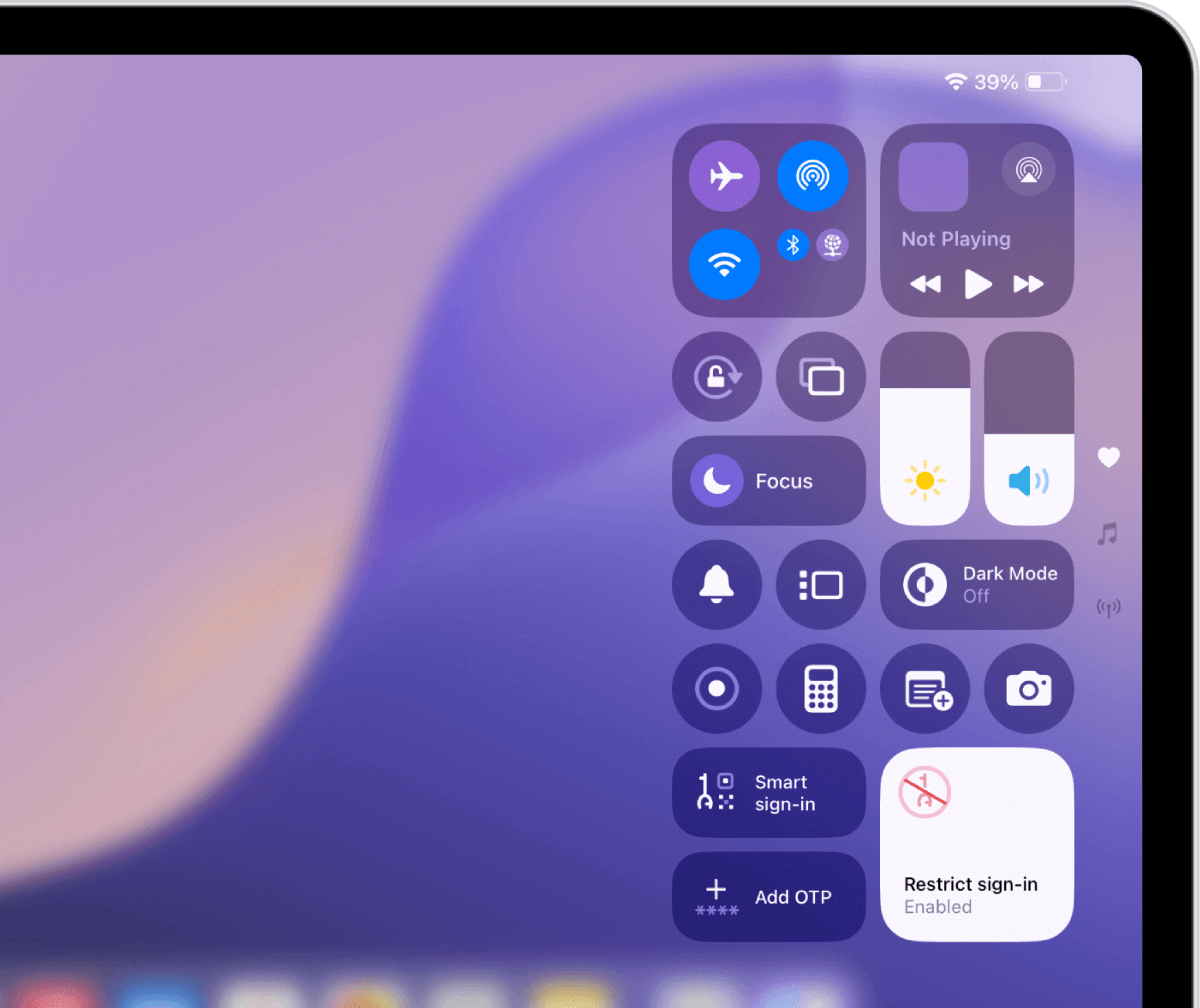 Tab iOS18 Control widget