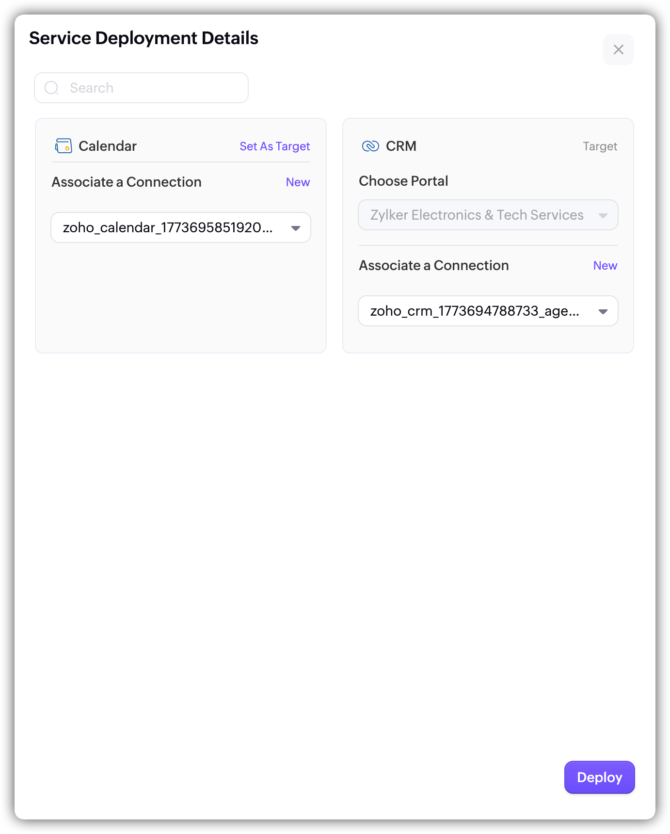 Service Deployment Details Service Deployment Details