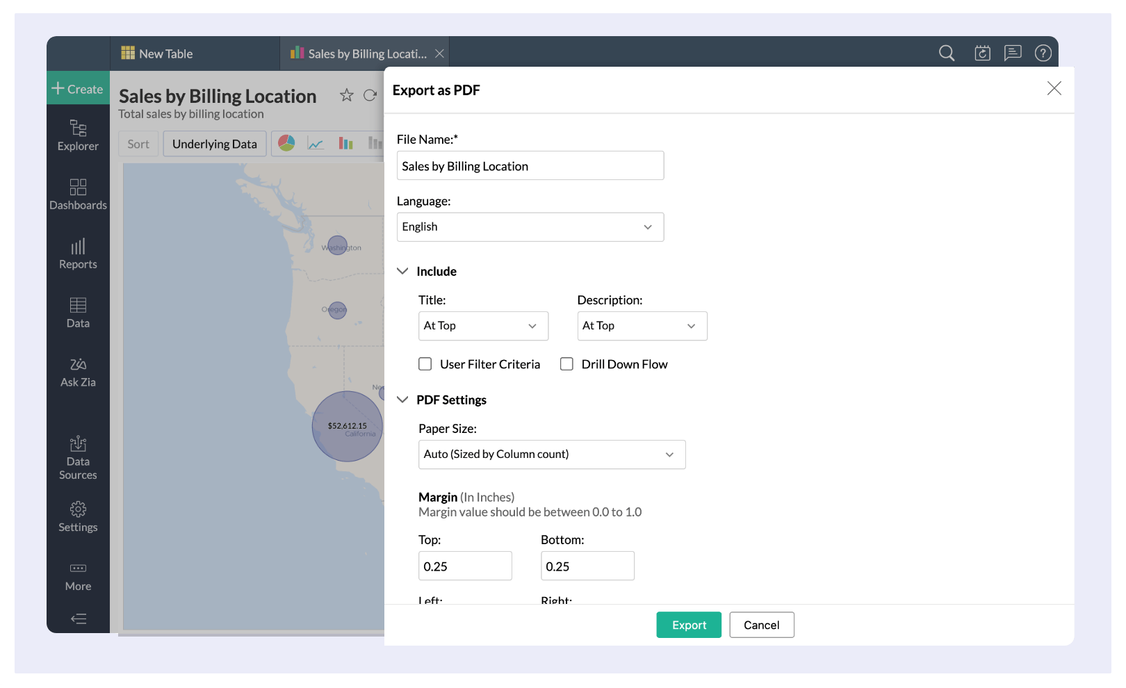 Export Shopify Reports & Dashboards - Zoho Analytics