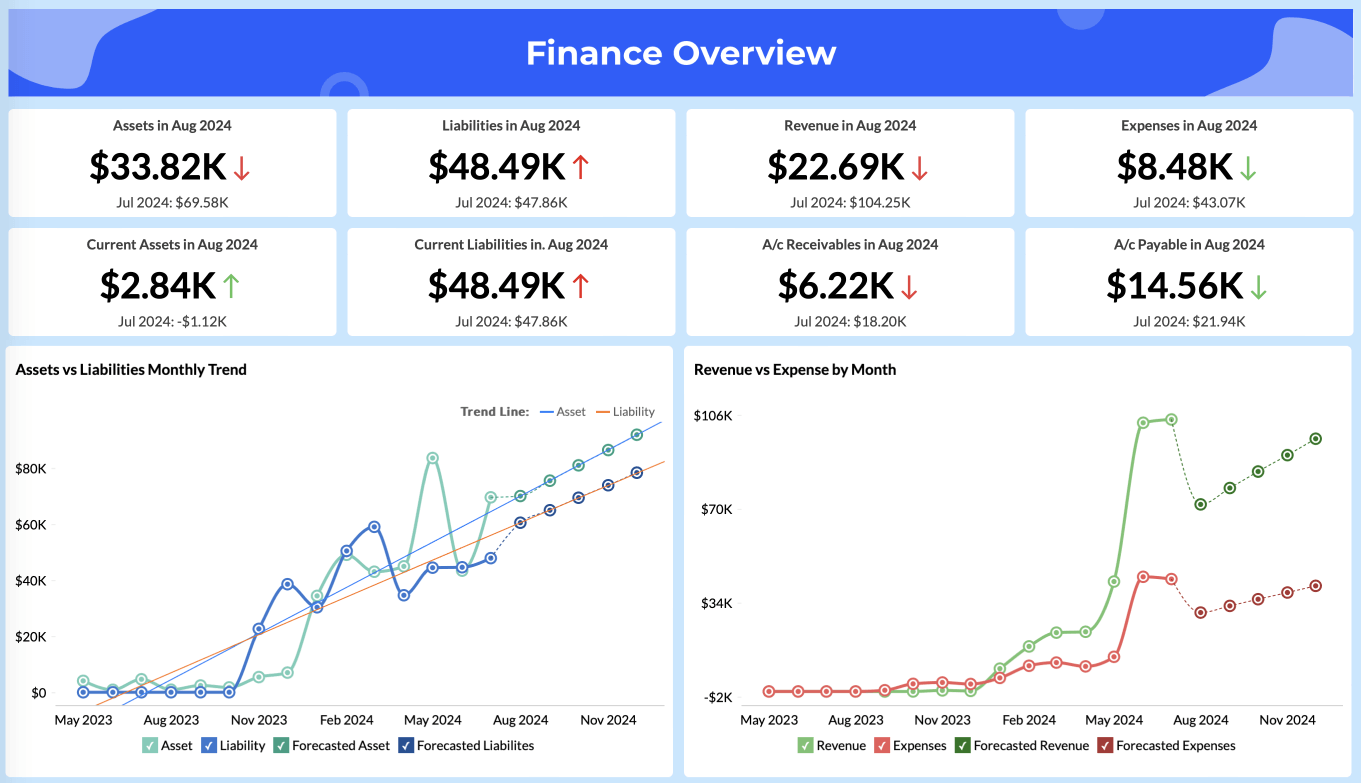 Financial Dashboards | professional dashboard examples 