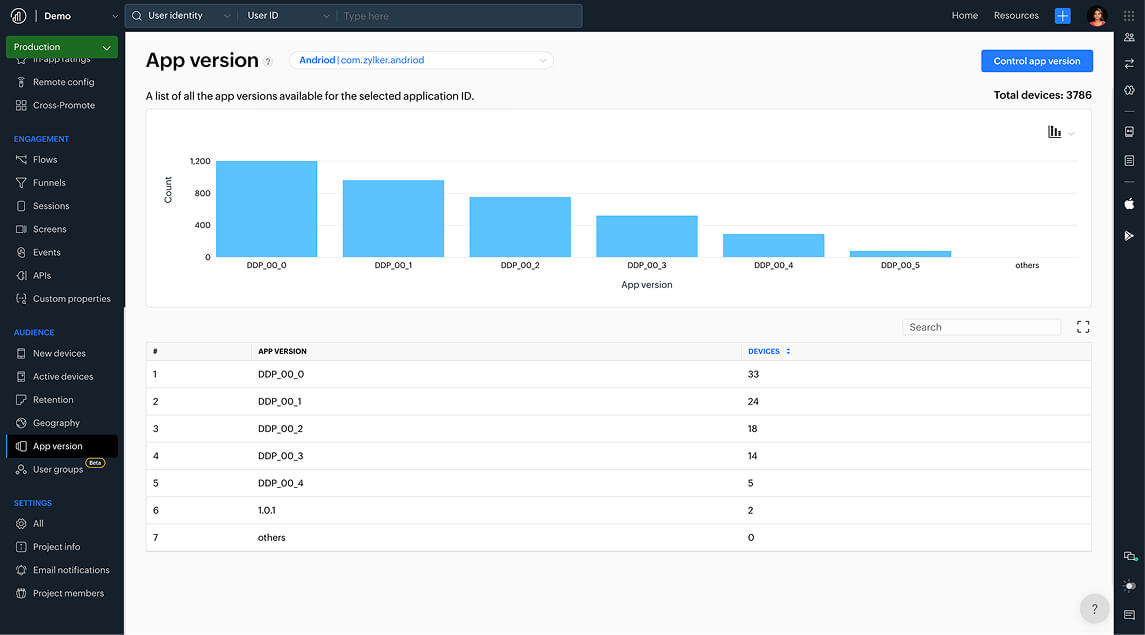 App version management