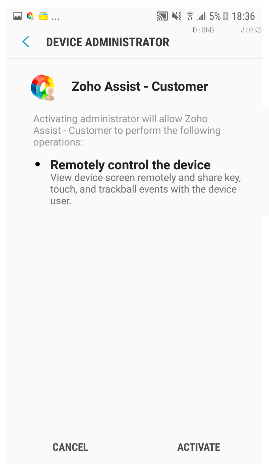 Activate admin access
