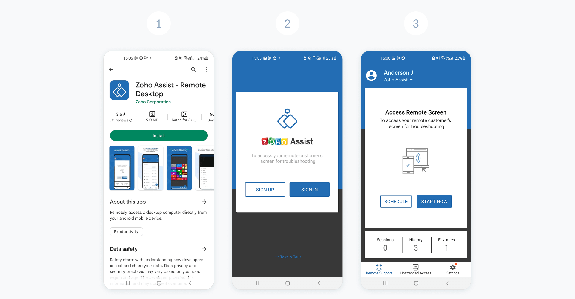Android App Invite Customer