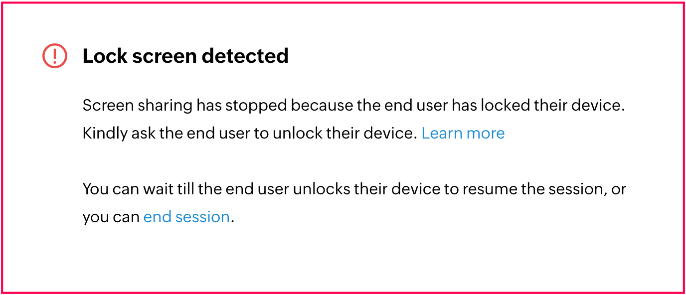 Permission prompt after screen lock