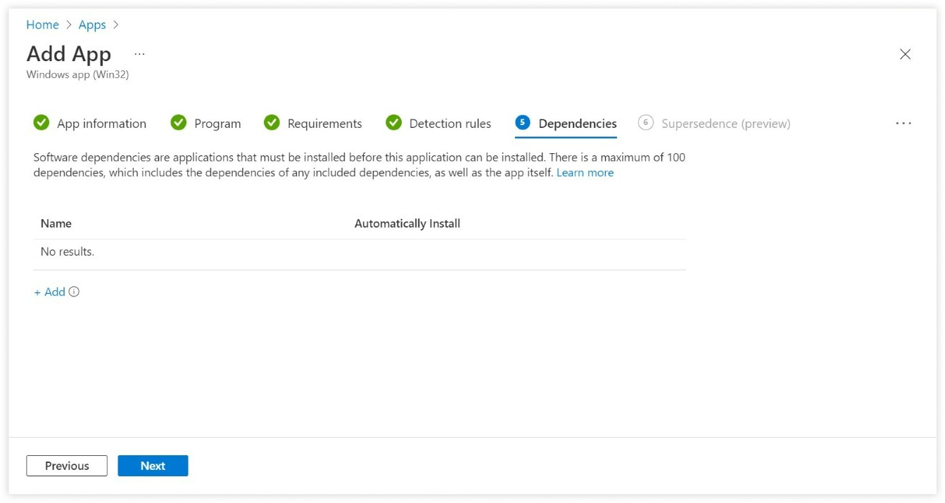 Dependencies section.