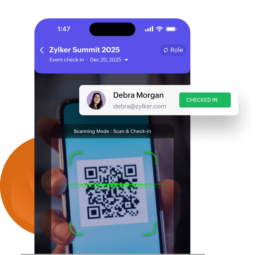 event check-in with qr code scanning