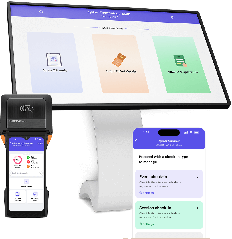event check-in on multiple devices