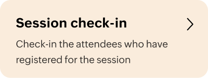 event check in zone check in and session check-in