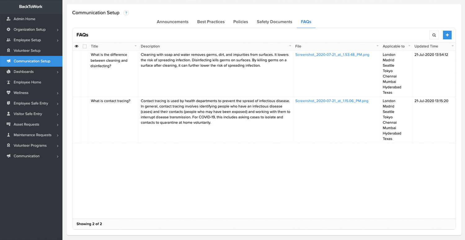 Communiquez de façon proactive les dernières directives