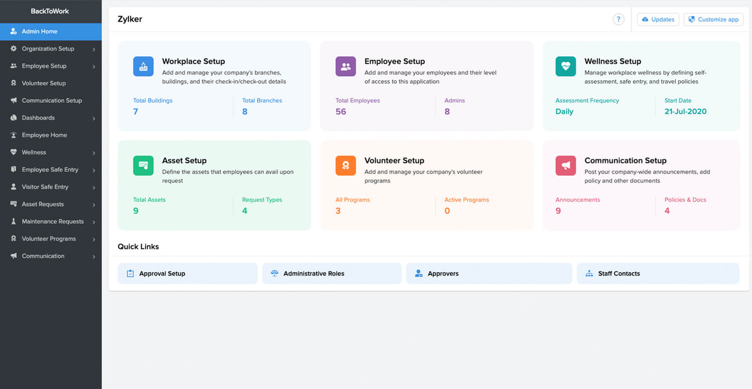 Gardez une vue d'ensemble de la sécurité sur votre lieu de travail.