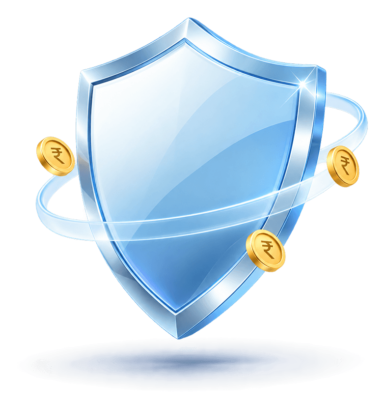 A shield encircled by coins, representing protected financial data