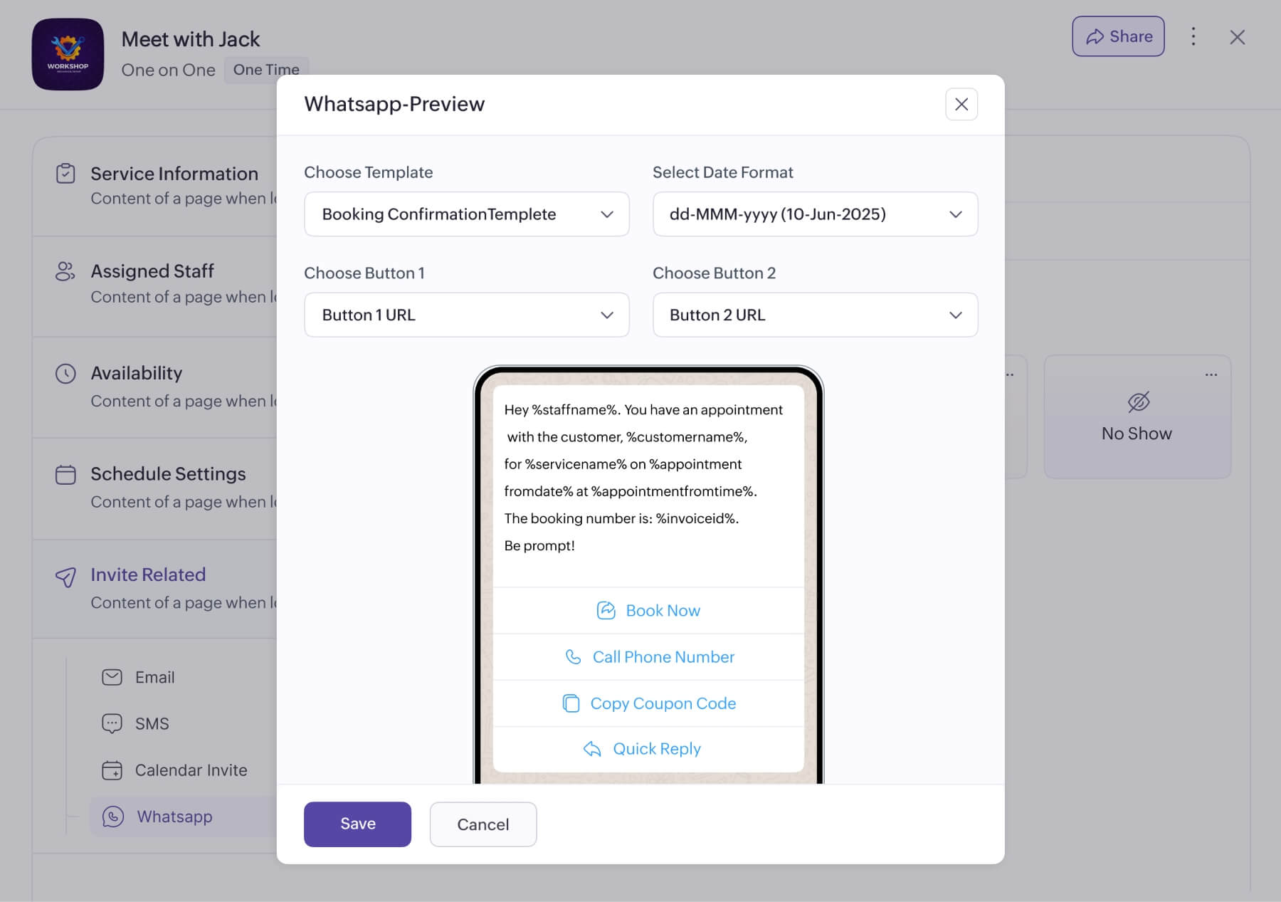 Add navigation buttons to your messages