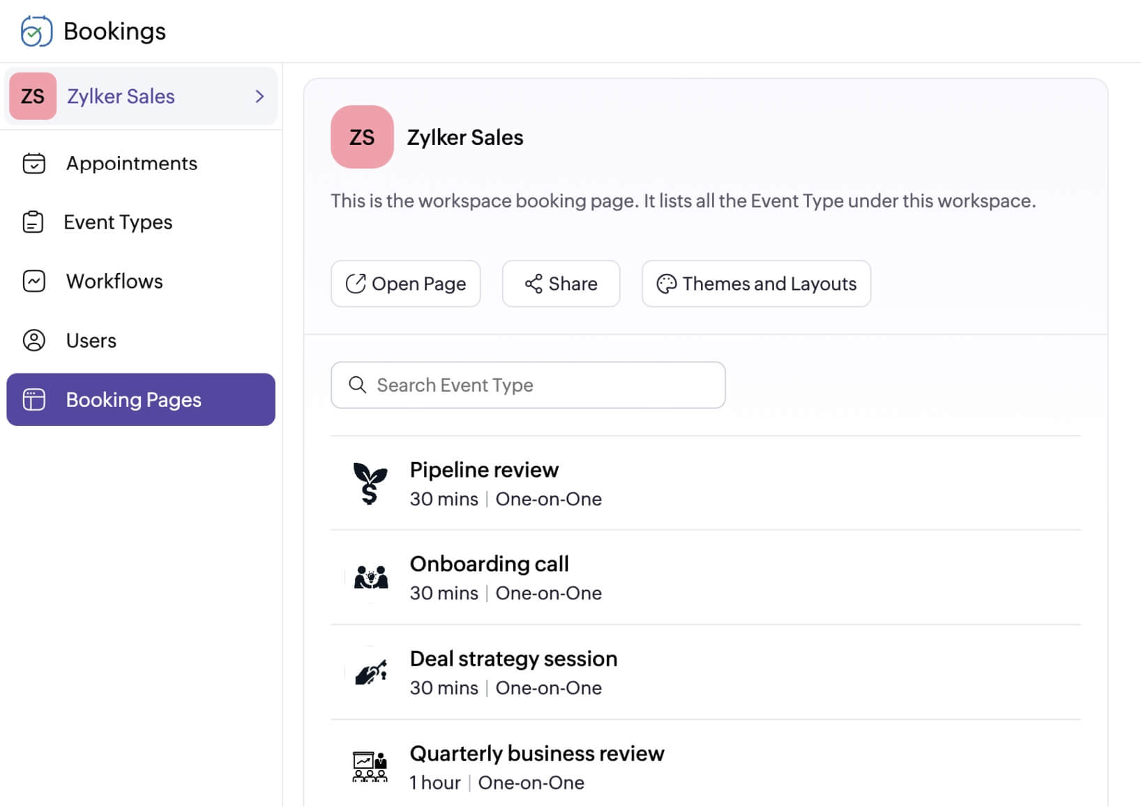 Address your scheduling needs with different booking links