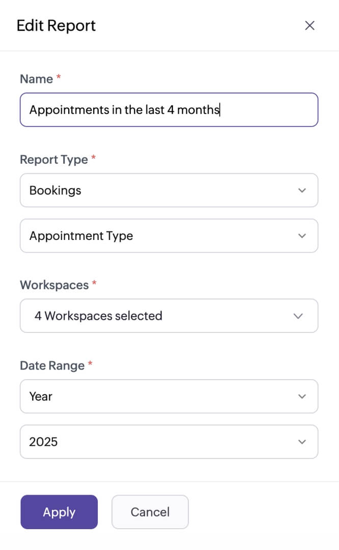 Appointment reports