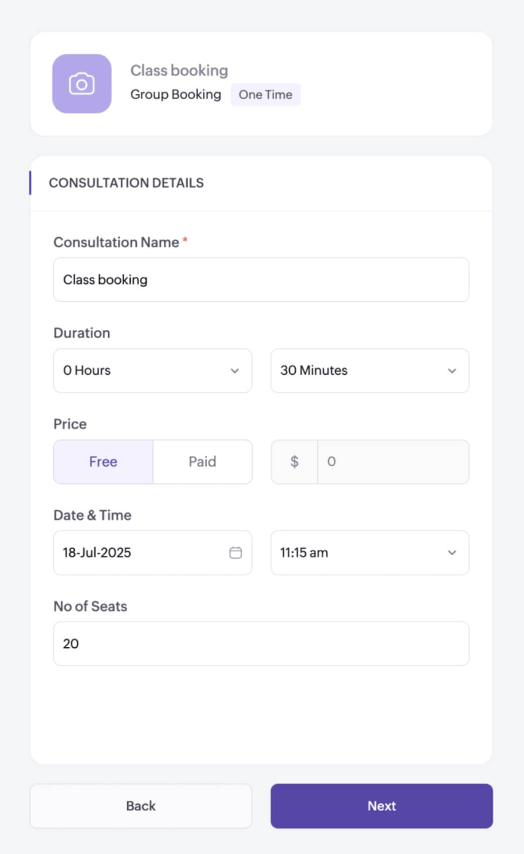 Cap the bookings allowed per group event