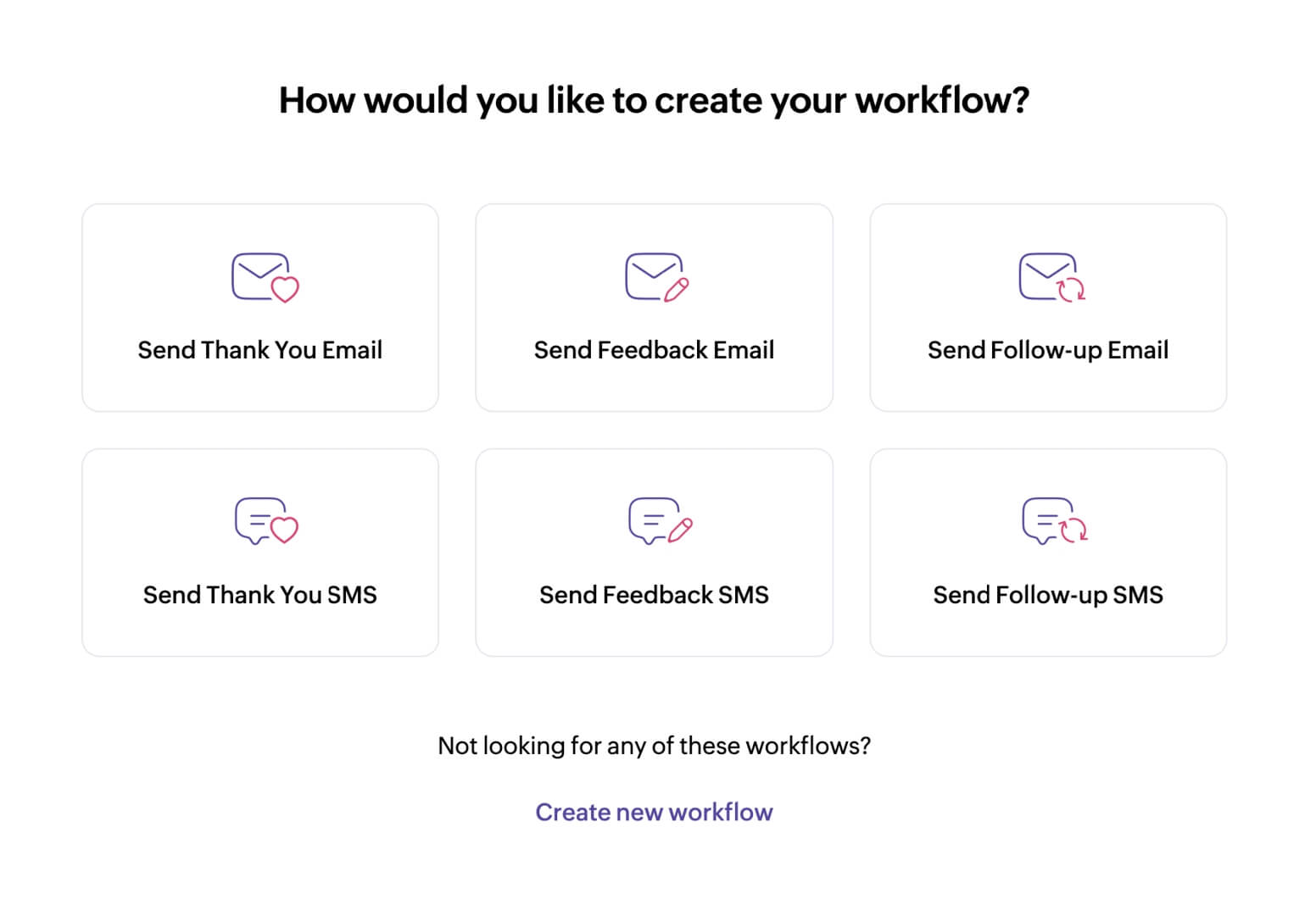 Choose from various meeting triggers
