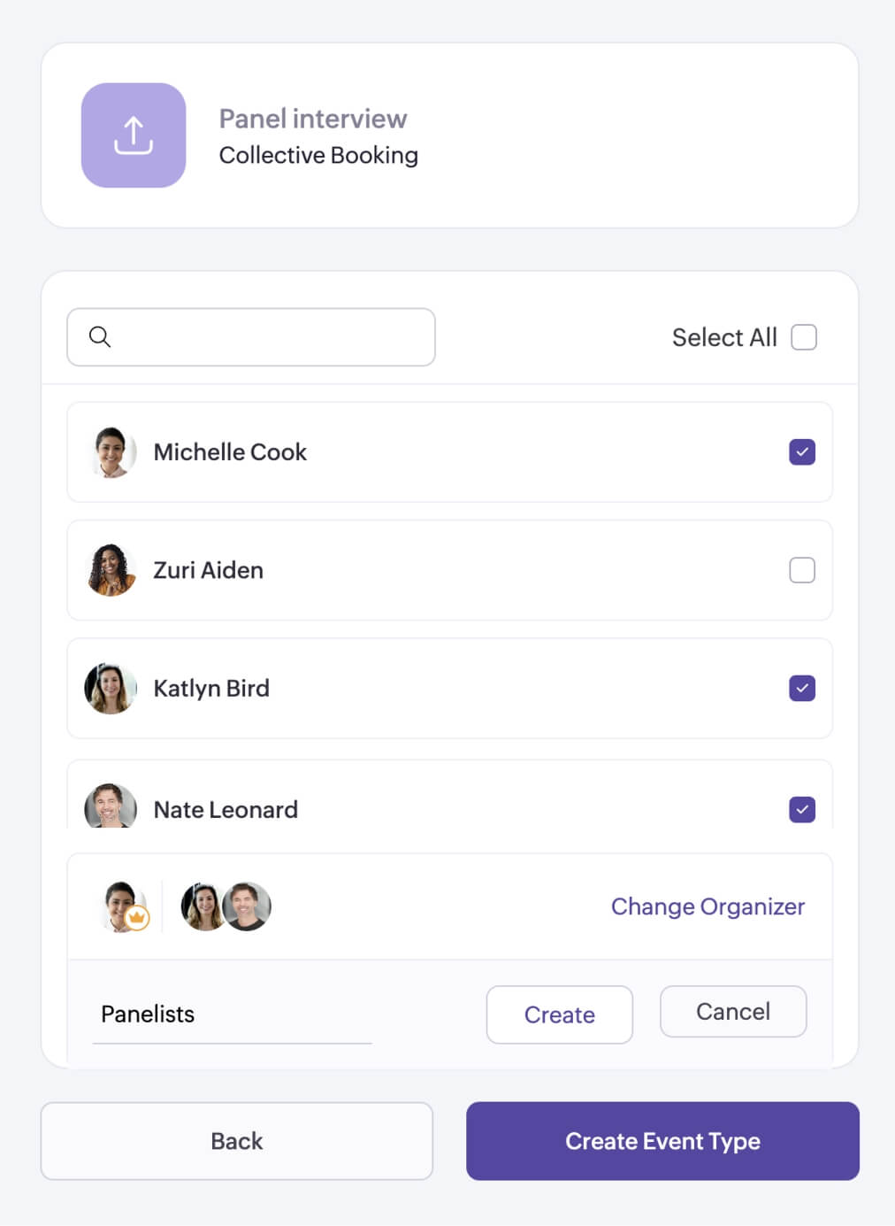 Collective bookings: For seamless panel meetings