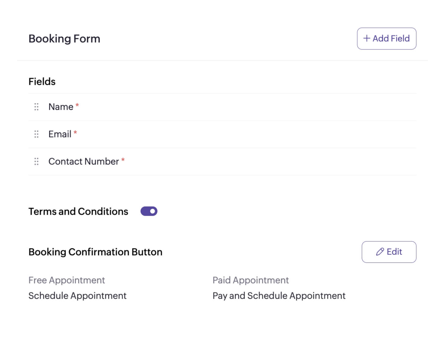 Customize booking form button labels