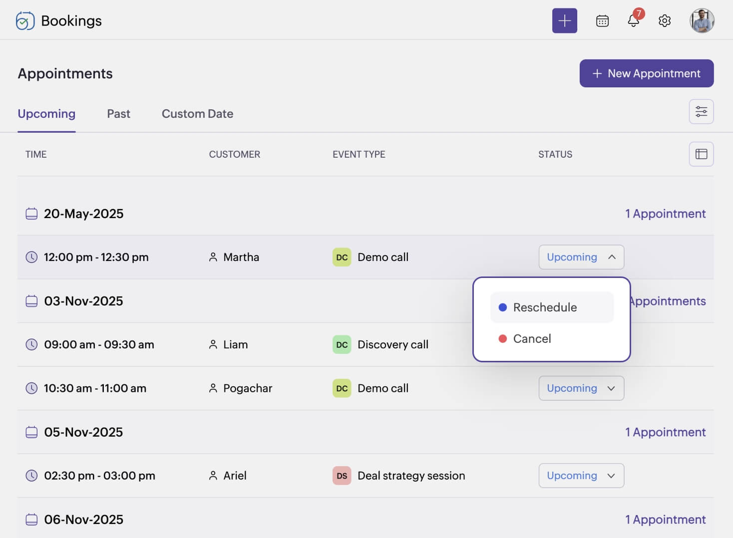 Manage appointments with ease