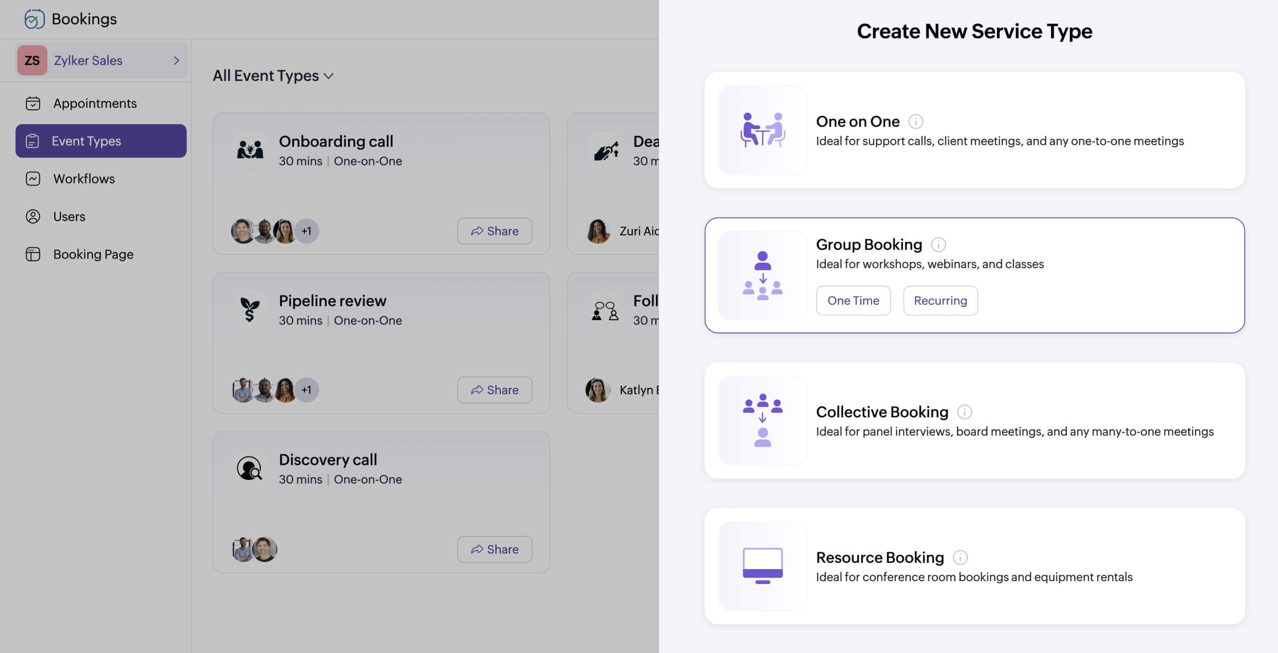 Multiple meeting options for all your scheduling needs