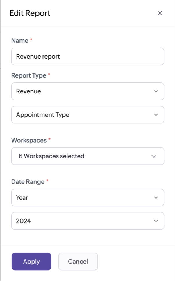 Revenue reports