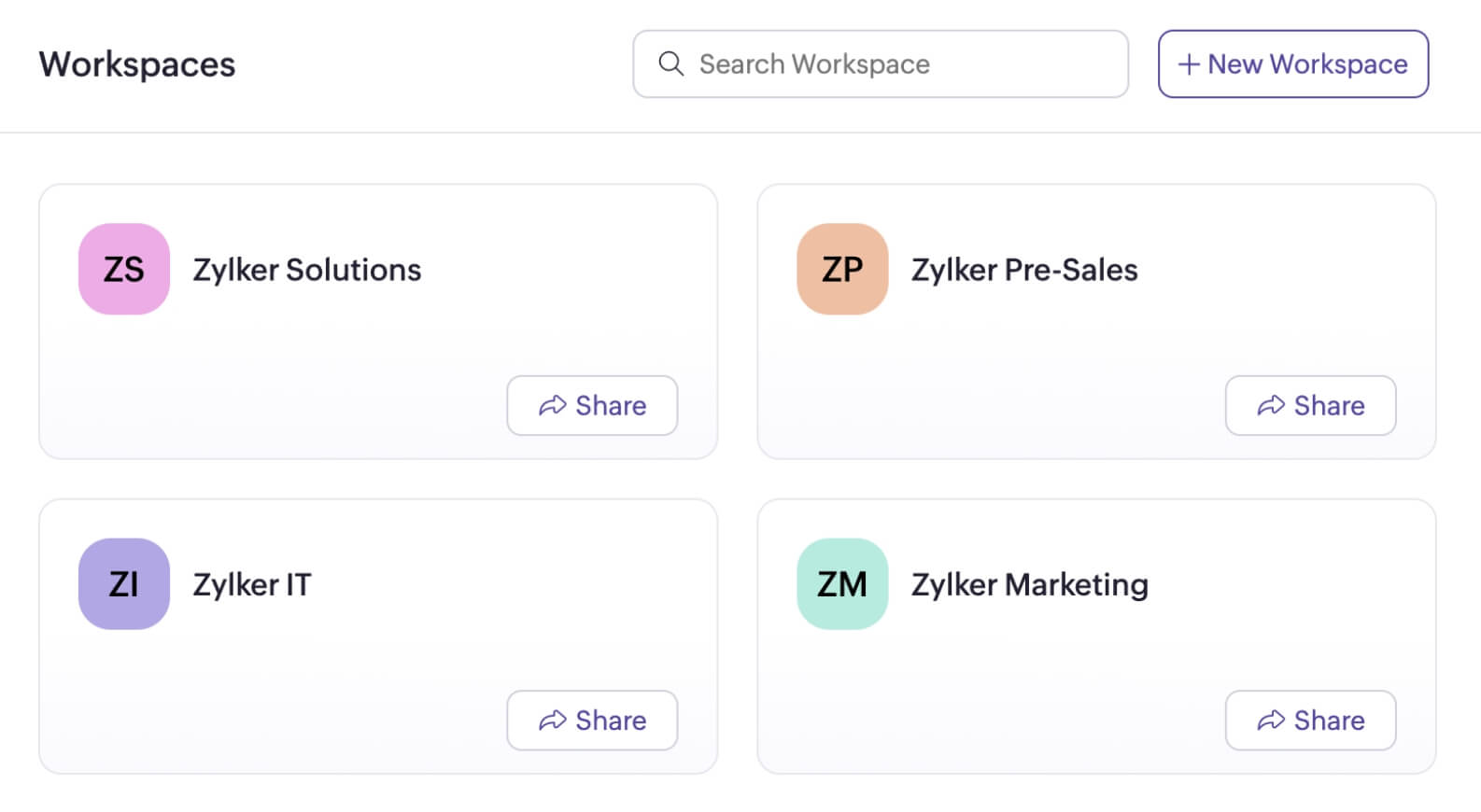 Segment your business meetings into workspaces