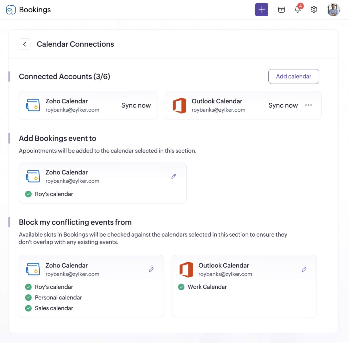 Calendar integrations in appointments scheduler Calendar integrations