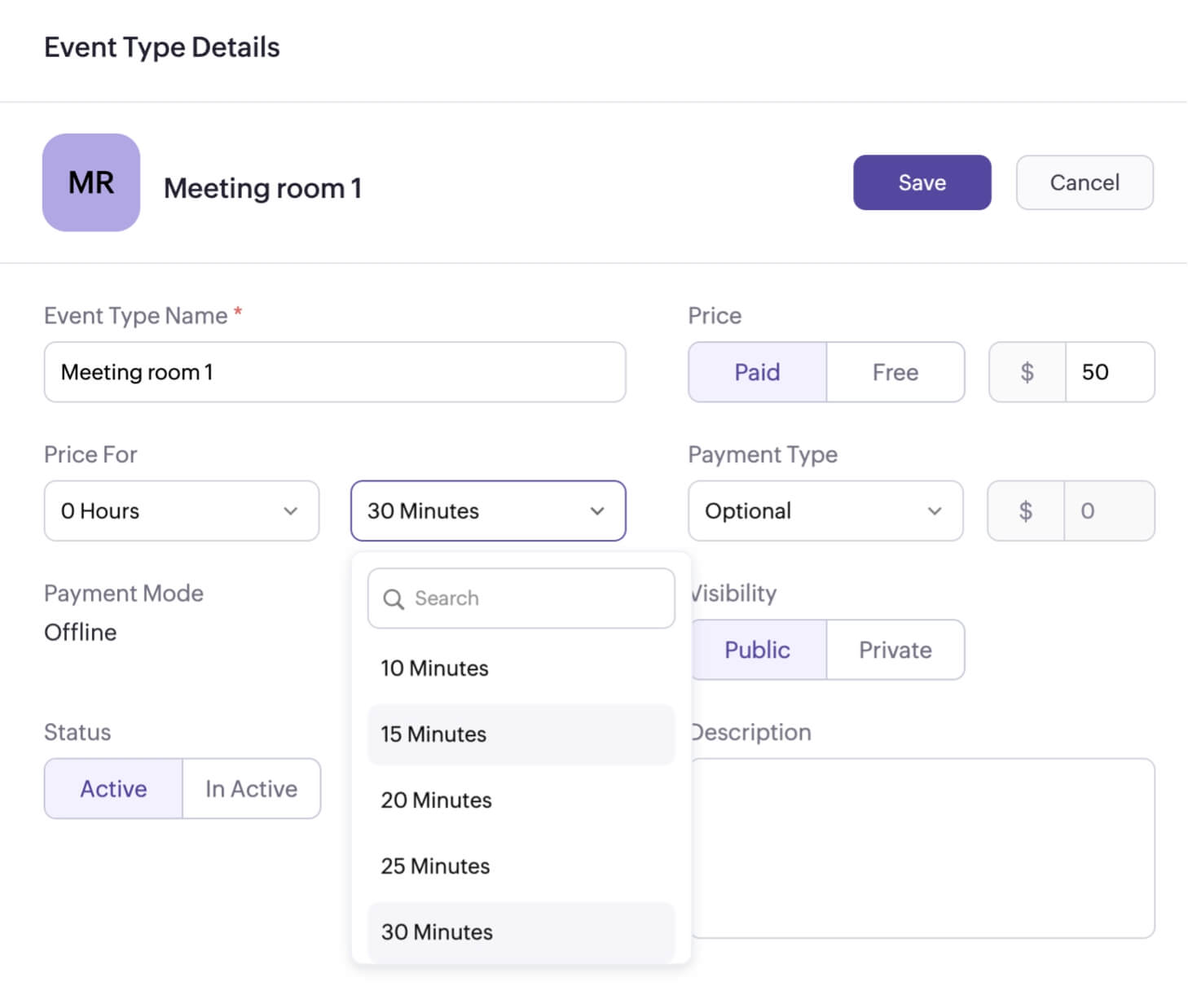 Duration based pricing in appointments scheduler Duration based pricing
