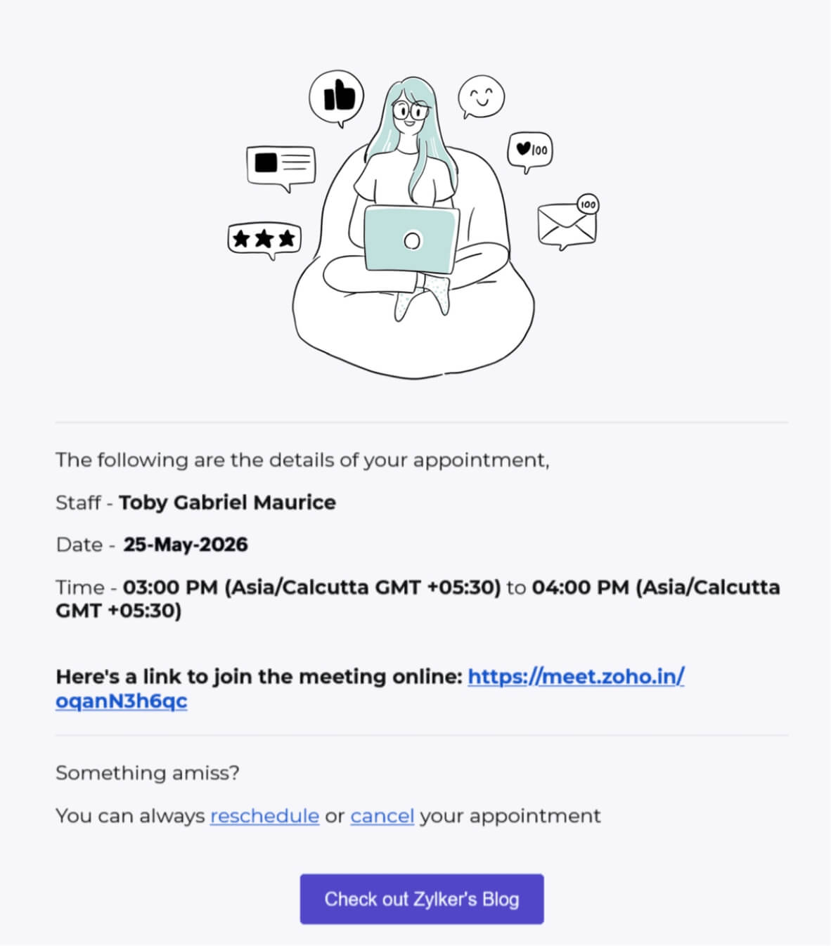 Sending reminders to attendees Sending reminders
