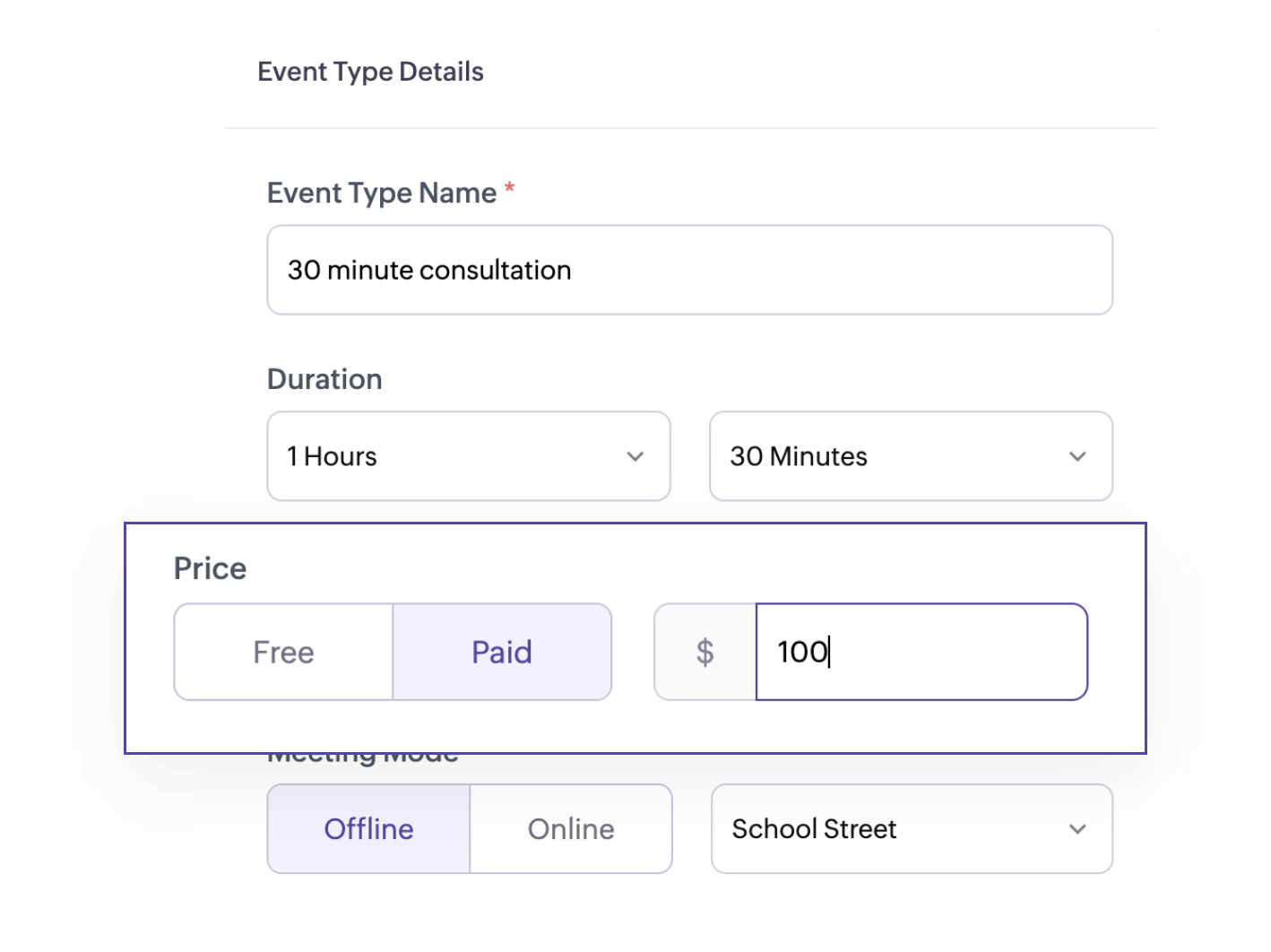 Pricing in appointment scheduler Pricing for appointments