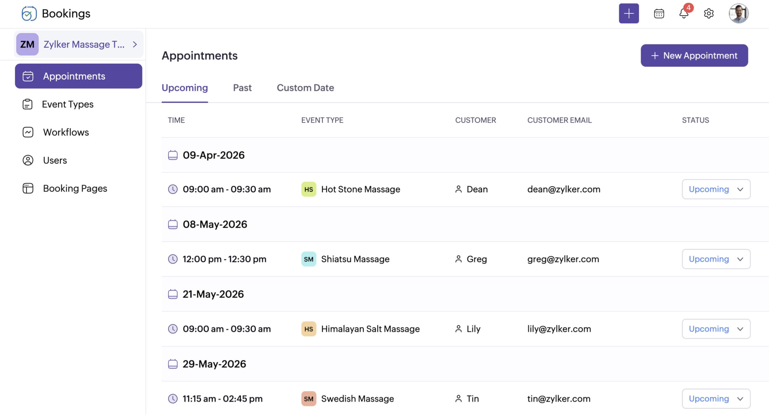 appointment calendar