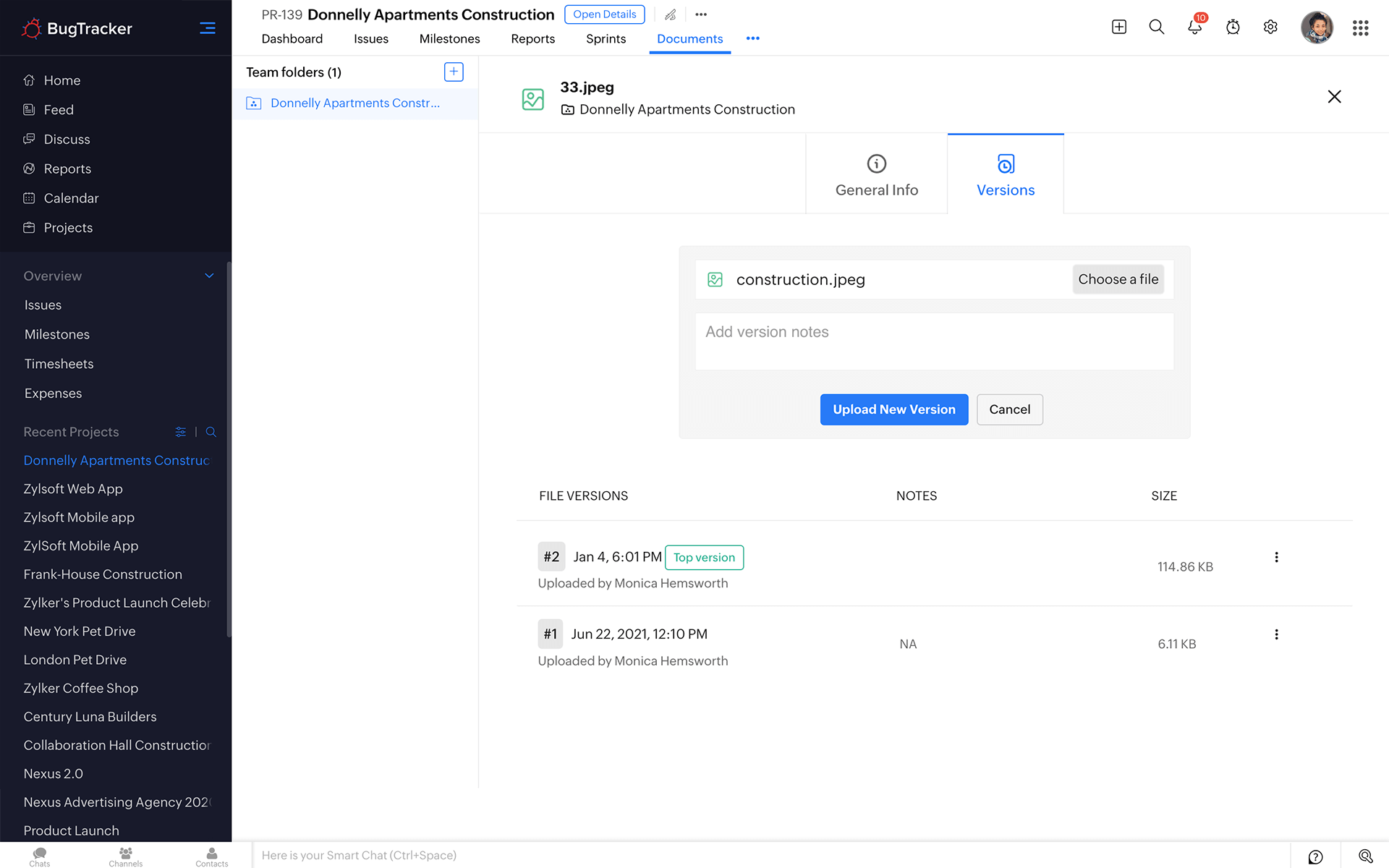 Keep track of file versions