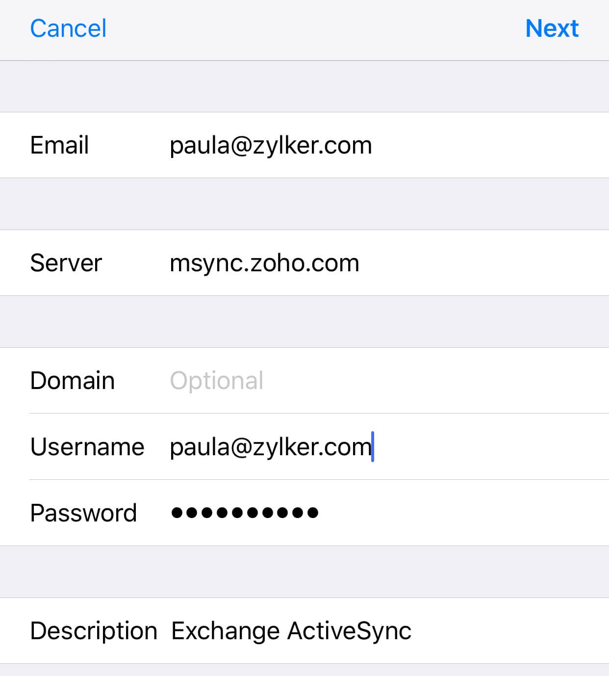 Server entry Server entry