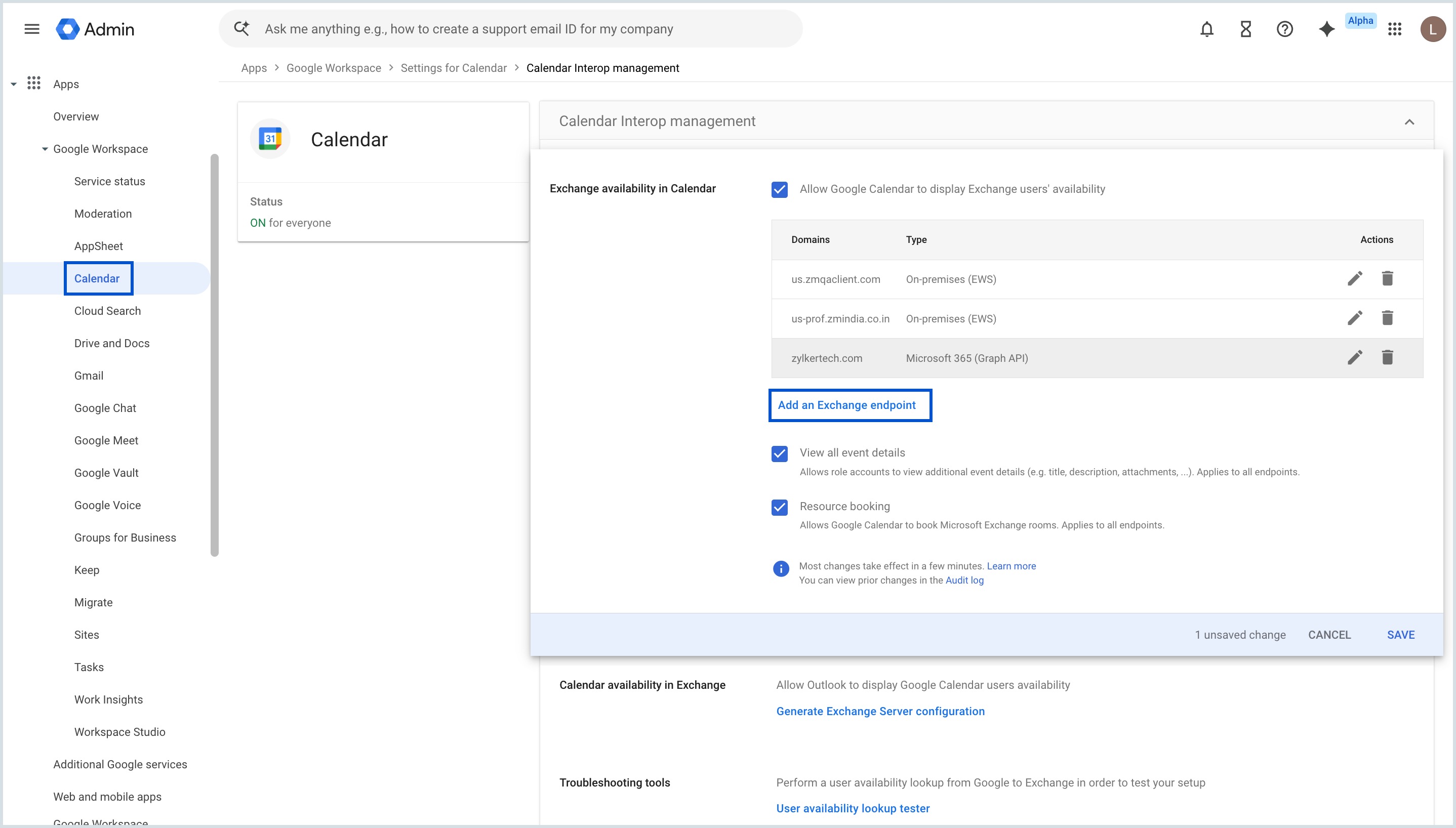Add and Exchange endpoint Add and Exchange endpoint