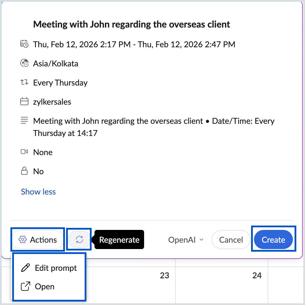 Create events using Smart add