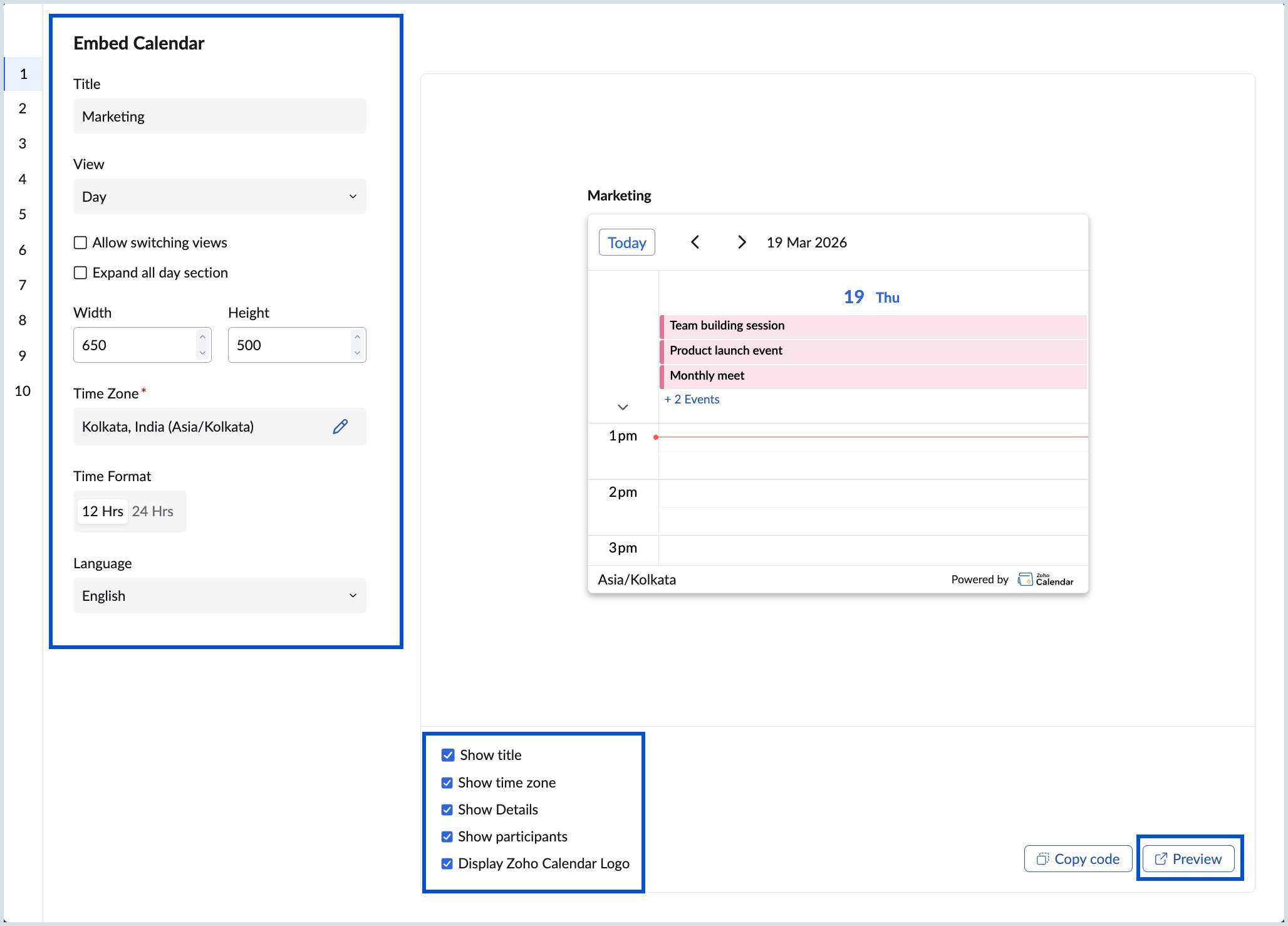 Embed Group Calendar