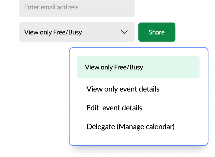 チームメンバーに権限を委任してカレンダーを管理