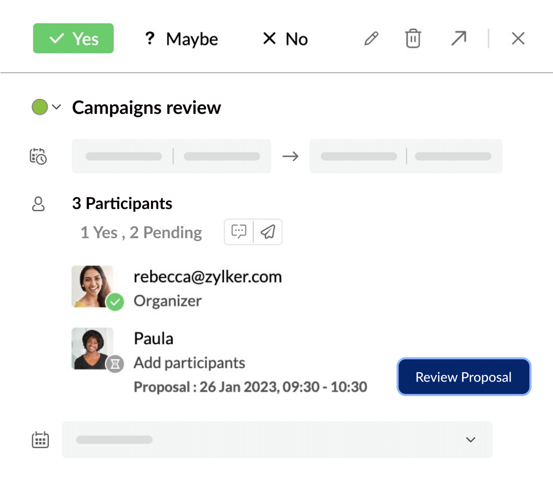 会議開催に関するイベント時間の提案